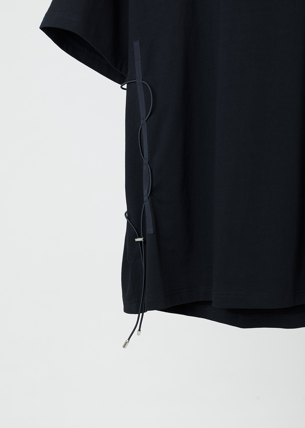 Drawstring T-Shirt / Black /